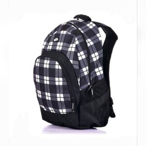 Vans Black and White Plaid Backpack